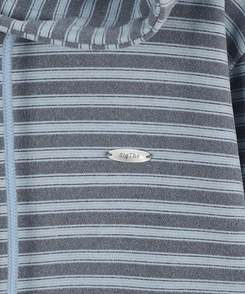 【起毛】ストライプウォーマーフードジャンパー