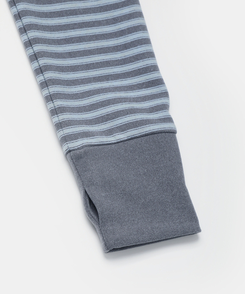 【起毛】ストライプウォーマーフードジャンパー