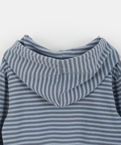 【起毛】ストライプウォーマーフードジャンパー