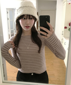 ヘイソーブル長袖Ｔシャツ NUDE PINK