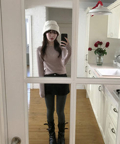 ヘイソーブル長袖Ｔシャツ NUDE PINK