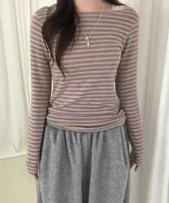 ヘイソーブル長袖Ｔシャツ NUDE PINK