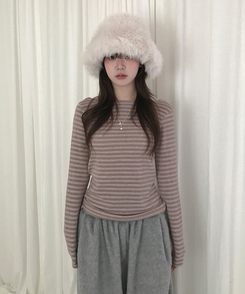 ヘイソーブル長袖Ｔシャツ NUDE PINK