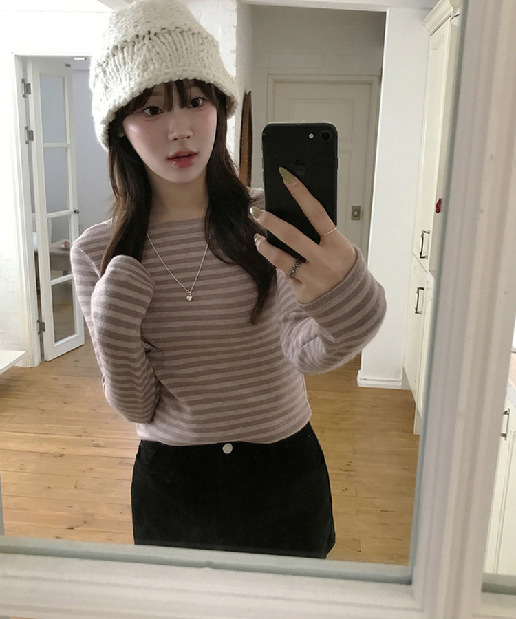 ヘイソーブル長袖Ｔシャツ NUDE PINK