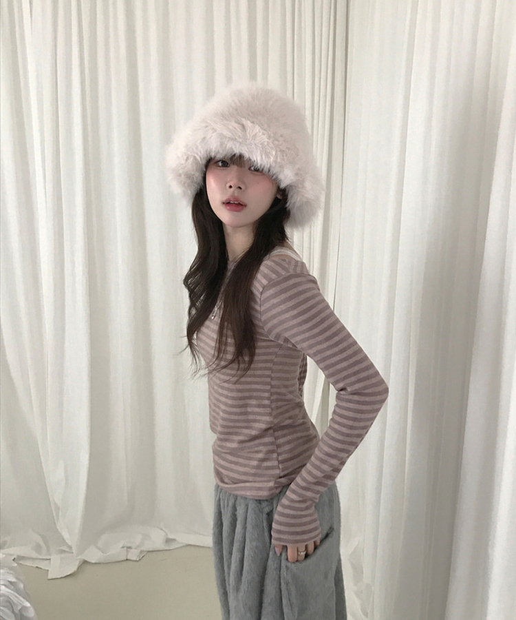 ヘイソーブル長袖Ｔシャツ NUDE PINK