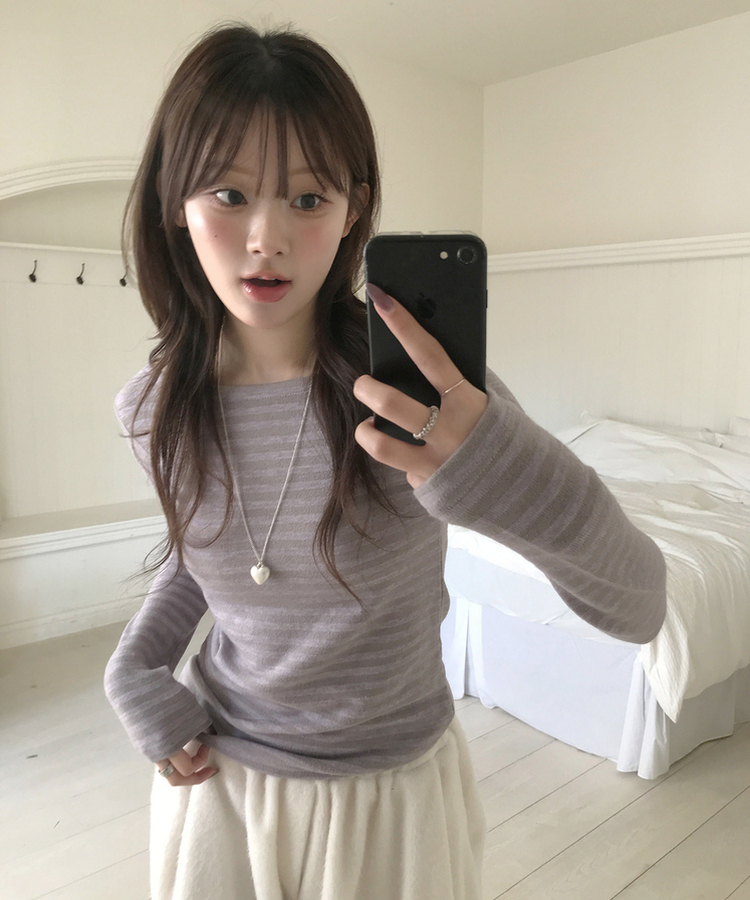 ヘイソーブル長袖Ｔシャツ LAVENDER