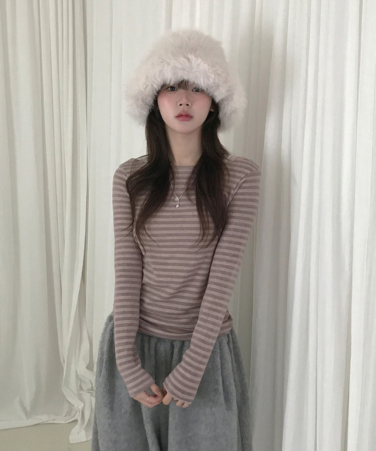 ヘイソーブル長袖Ｔシャツ NUDE PINK