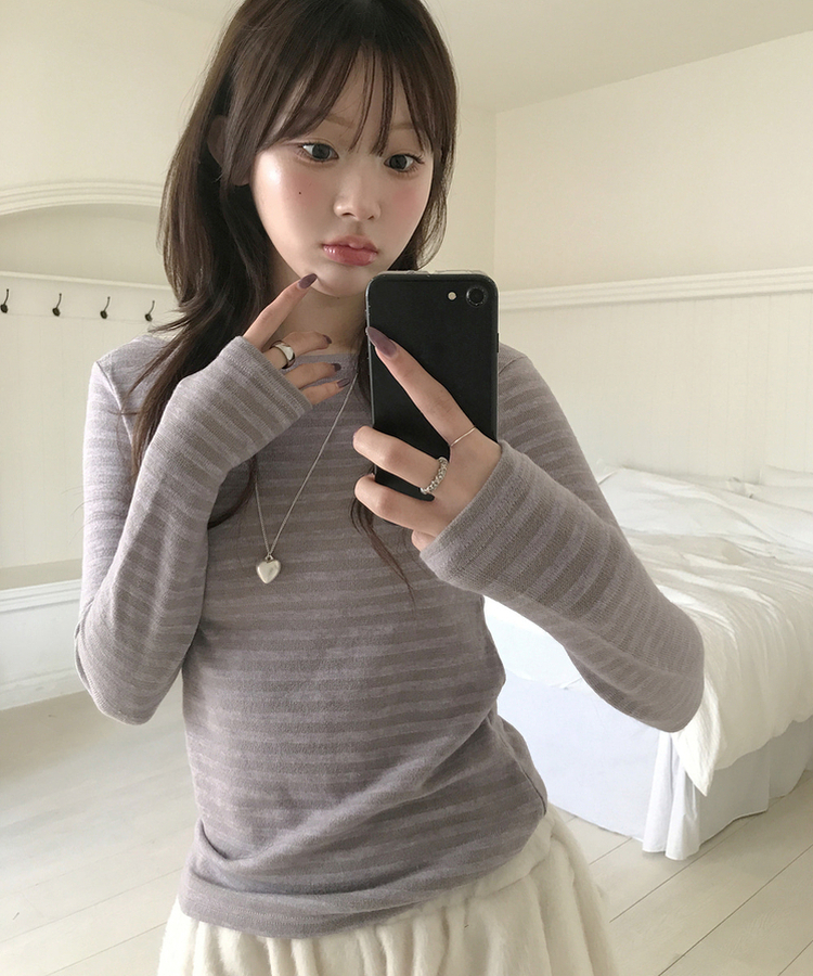 ヘイソーブル長袖Ｔシャツ LAVENDER