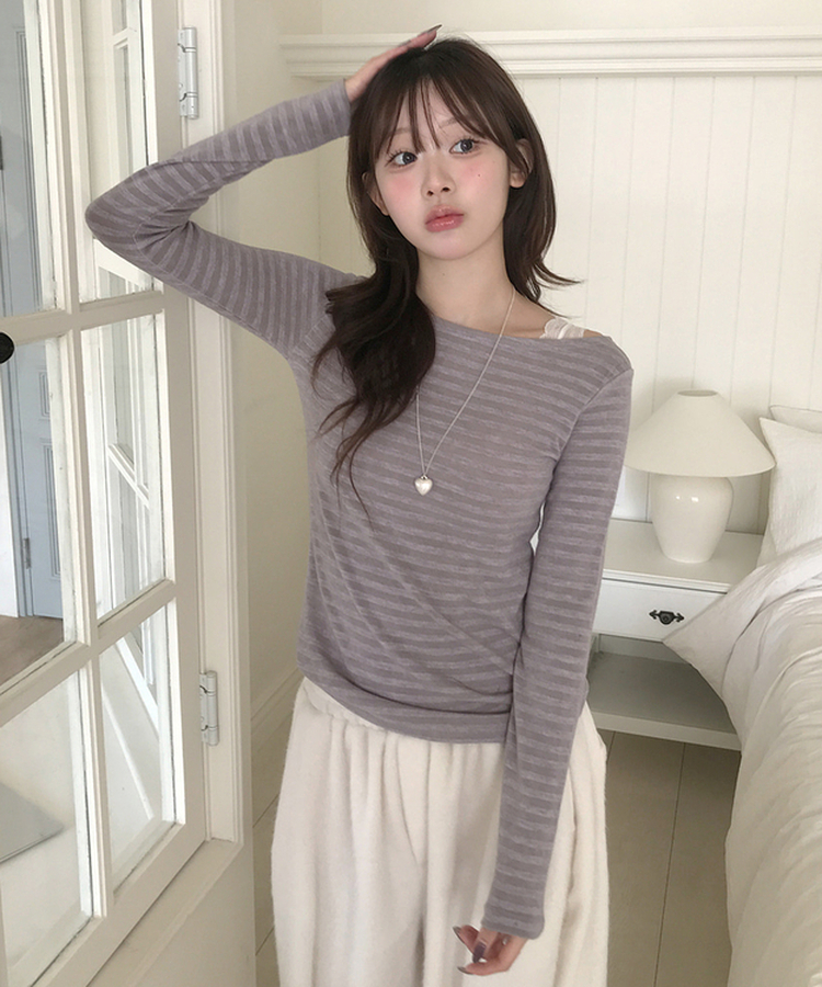 ヘイソーブル長袖Ｔシャツ LAVENDER