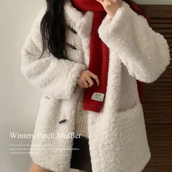 ウィンターニットマフラー RED