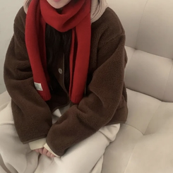 ウィンターニットマフラー RED