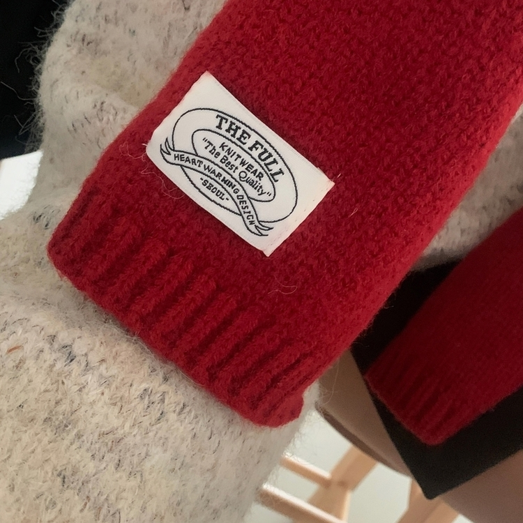 ウィンターニットマフラー RED