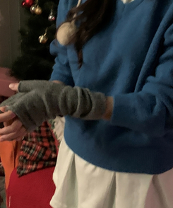 ウォーマーロング手袋 GREY