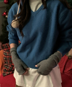 ウォーマーロング手袋 GREY