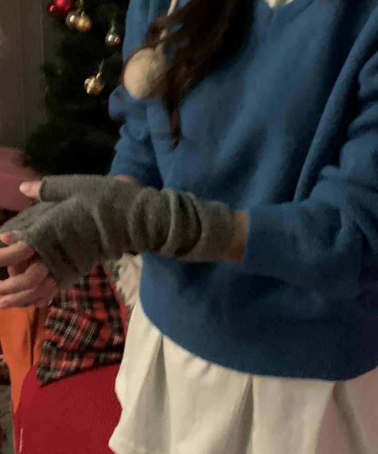 ウォーマーロング手袋 GREY