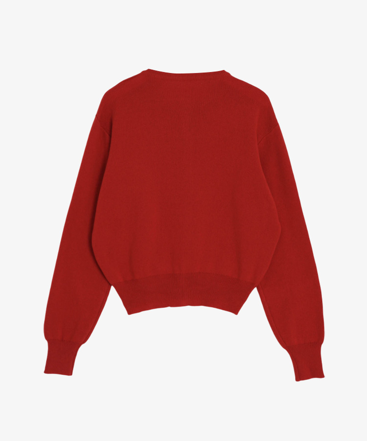 【❤️MADE】 刺繍ラウンドネックカーディガン