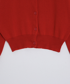 【❤️MADE】 刺繍ラウンドネックカーディガン