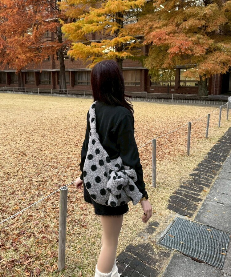 【❤️MADE】 刺繍ラウンドネックカーディガン BLACK