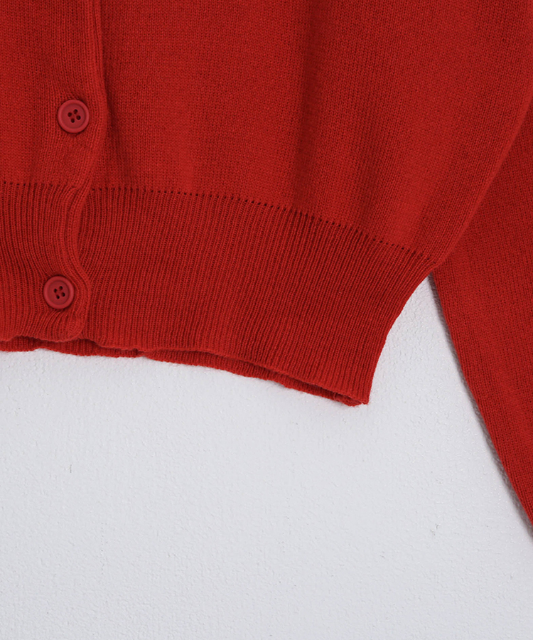 【❤️MADE】 刺繍ラウンドネックカーディガン