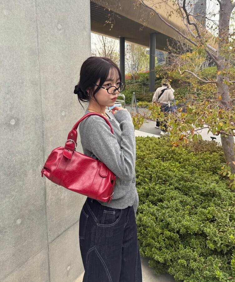 【❤️MADE】 자수 라운드 가디건 그레이