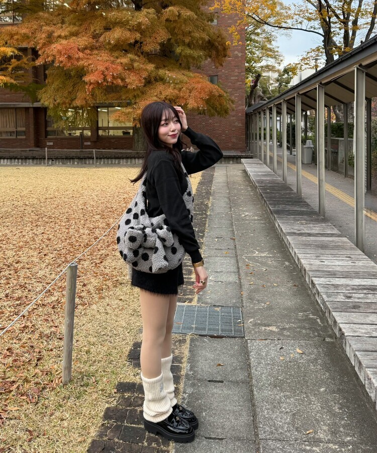 【❤️MADE】 자수 라운드 가디건 블랙