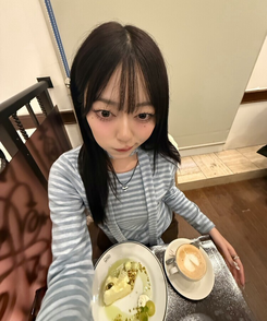 【❤️MADE/SET】ブローチ付きストライプＴシャツ SKY BLUE