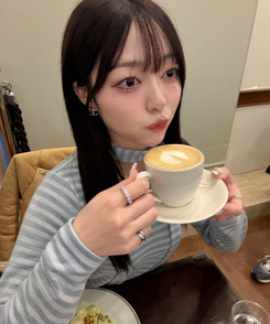 【❤️MADE/SET】ブローチ付きストライプＴシャツ SKY BLUE