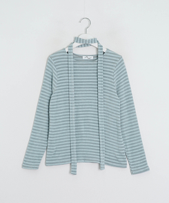 【❤️MADE/SET】ブローチ付きストライプＴシャツ