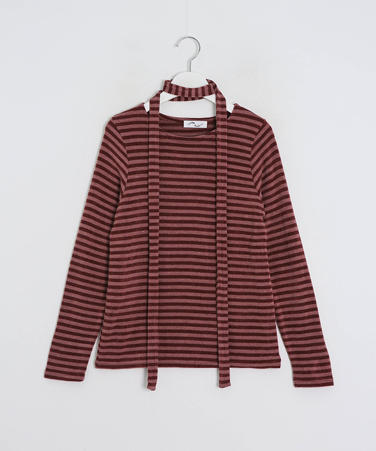 【❤️MADE/SET】ブローチ付きストライプＴシャツ
