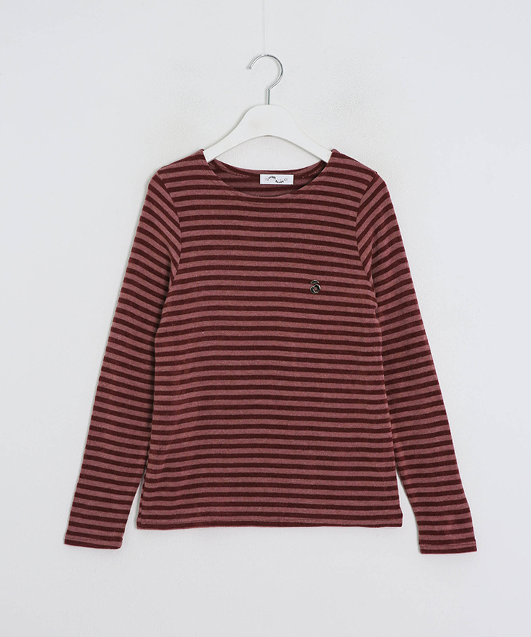 【❤️MADE/SET】ブローチ付きストライプＴシャツ