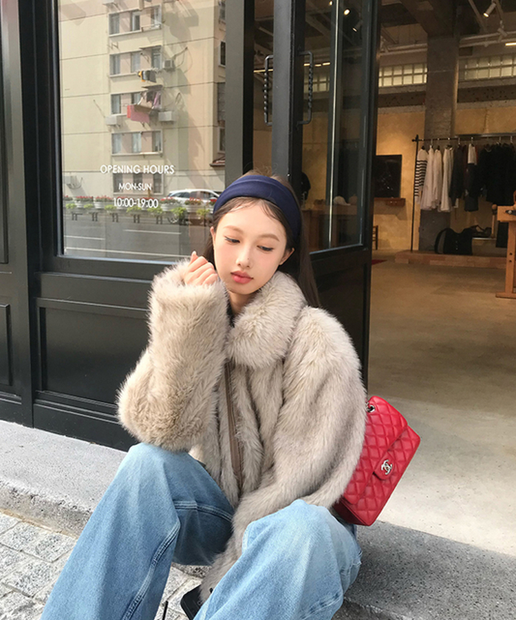 フェイクファービックカラージャケット｜ジャケット｜韓国ファッション