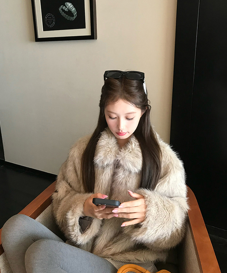 페이크퍼 빅카라 퍼자켓