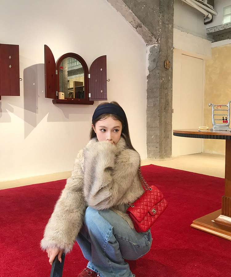 페이크퍼 빅카라 퍼자켓