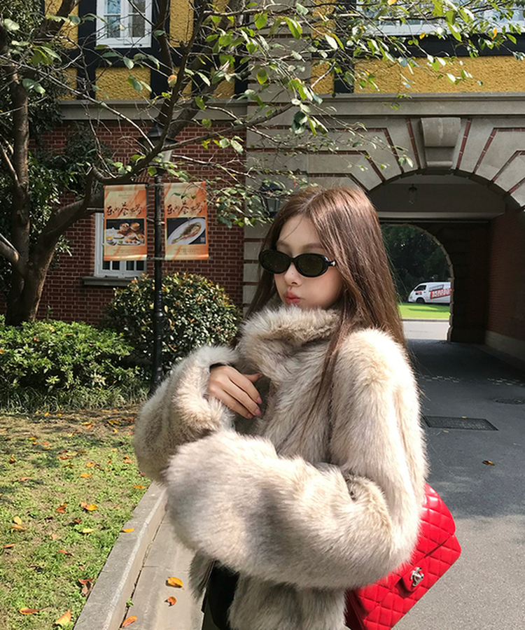 페이크퍼 빅카라 퍼자켓