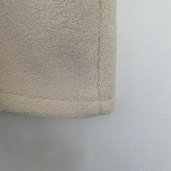 리얼왕오버핏 귀여운 양털 뽀글이 후드 하이넥 투버튼 떡볶이 더플 롱코트 빅사이즈