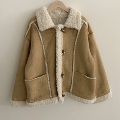 ウール裏地スエード厚手ムスタンジャケット