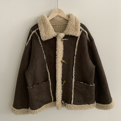 ウール裏地スエード厚手ムスタンジャケット