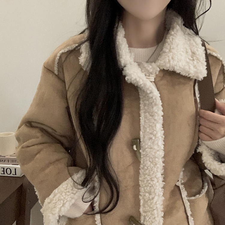 ウール裏地スエード厚手ムスタンジャケット BEIGE