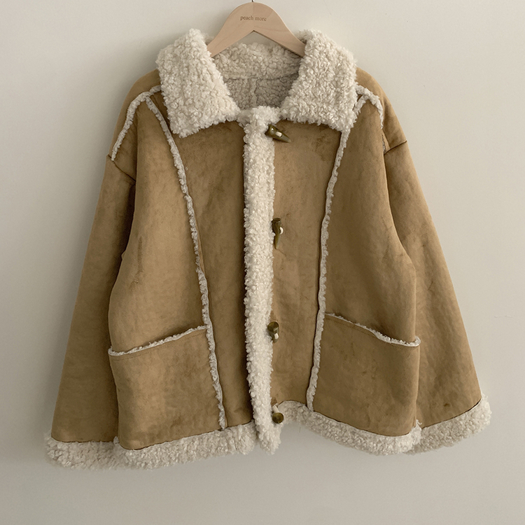 ウール裏地スエード厚手ムスタンジャケット