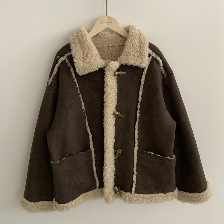 ウール裏地スエード厚手ムスタンジャケット