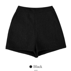 메이피 모직 사이드 지퍼 하이웨스트 숏 팬츠