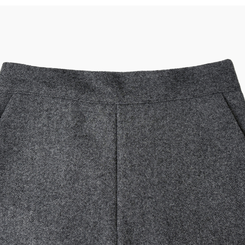 메이피 모직 사이드 지퍼 하이웨스트 숏 팬츠