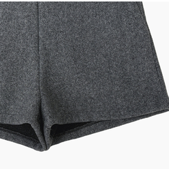 메이피 모직 사이드 지퍼 하이웨스트 숏 팬츠