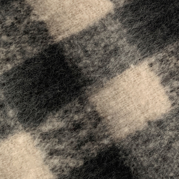 アンゴラ厚手チェックロングマフラー