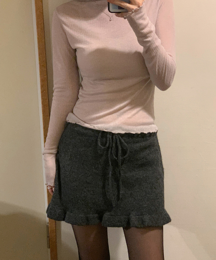 ニットフリルスカート｜ミニスカート｜韓国ファッション通販 SONA