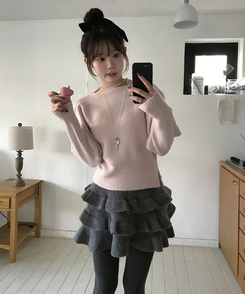 フェアリーティアードスカート CHARCOAL