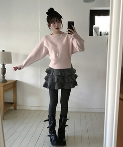 フェアリーティアードスカート CHARCOAL