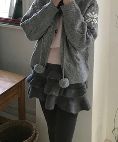 フェアリーティアードスカート CHARCOAL