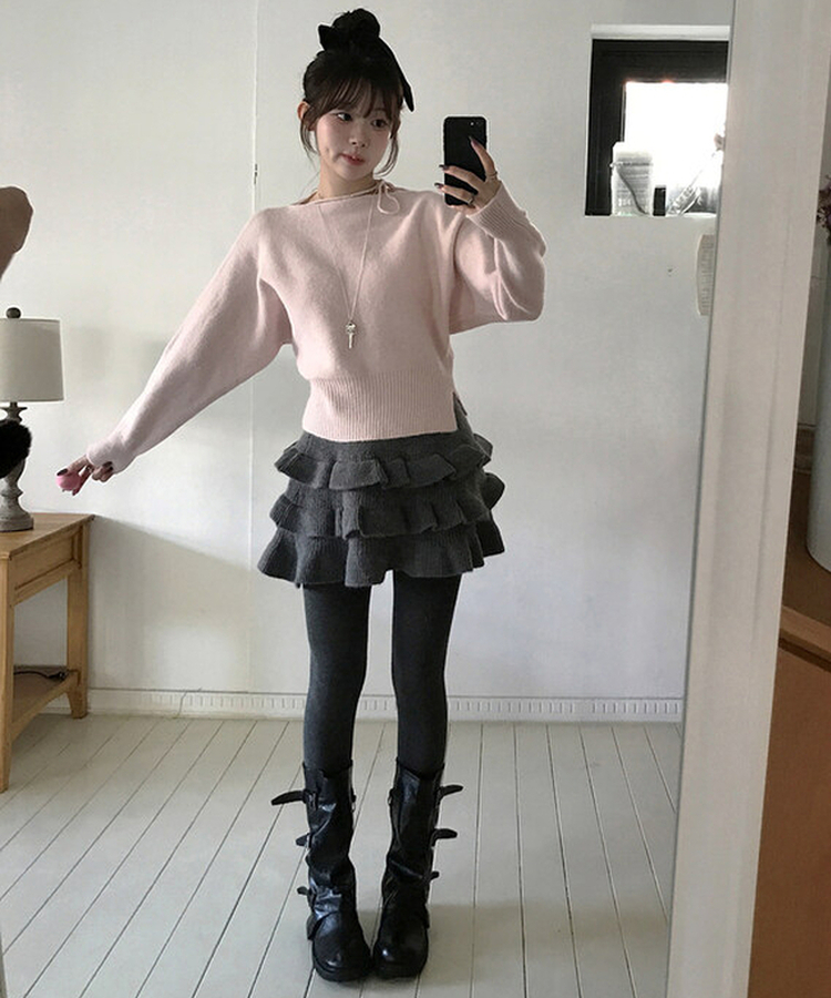 フェアリーティアードスカート CHARCOAL