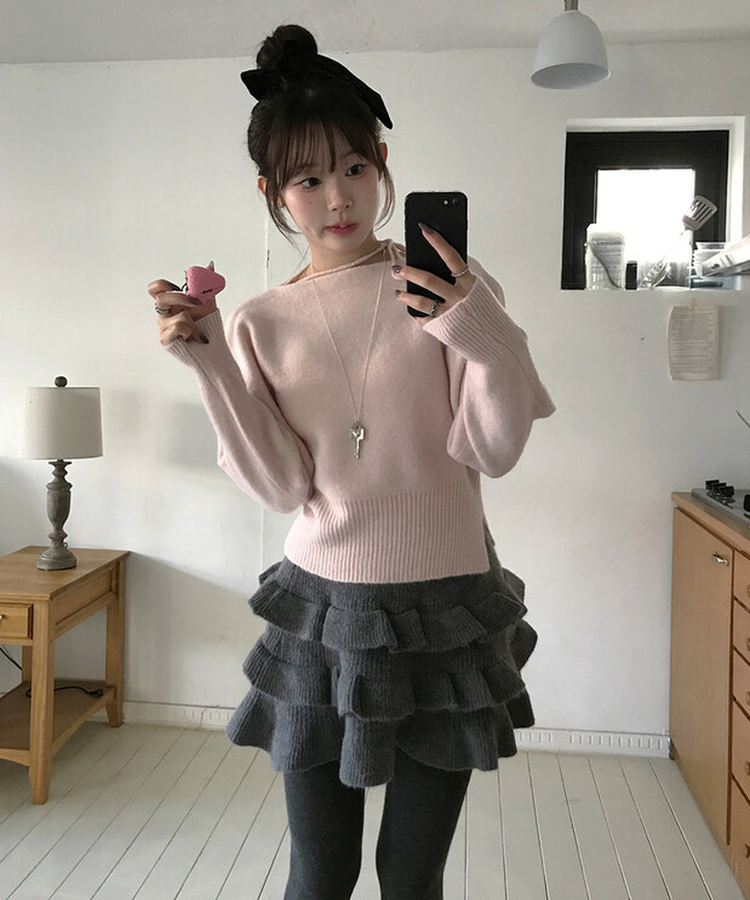 フェアリーティアードスカート CHARCOAL